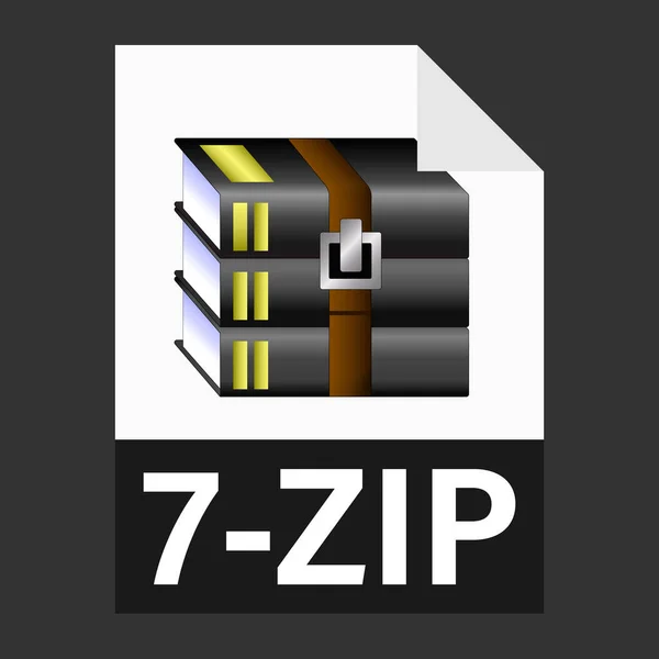 Modern Flat Design Zip Archive File Icon Web — Stock Vector