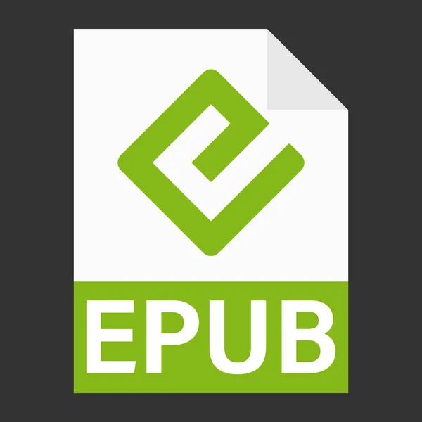 Σύγχρονη Επίπεδη Σχεδίαση Του Εικονιδίου Αρχείου Epub Για Web — Διανυσματικό Αρχείο