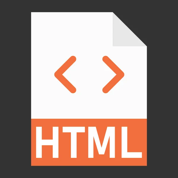 Современный Плоский Дизайн Значка Html Файла Веб — стоковый вектор