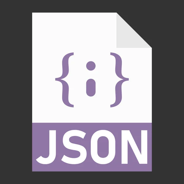 Современный Дизайн Иконки Файла Json Интернета — стоковый вектор