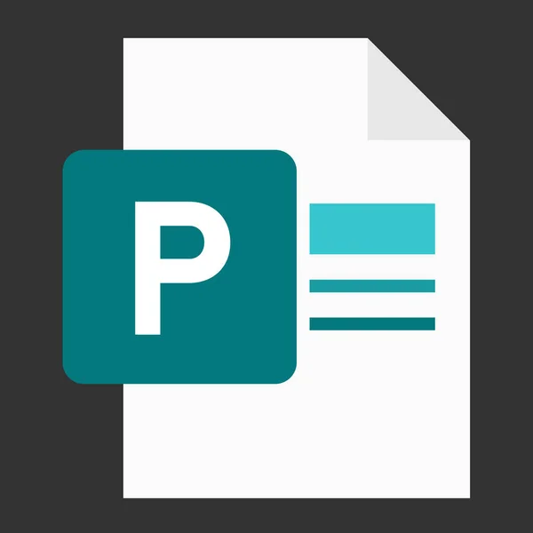 Modern Flat Design Logo Pub Publisher Document File Icon — 스톡 벡터