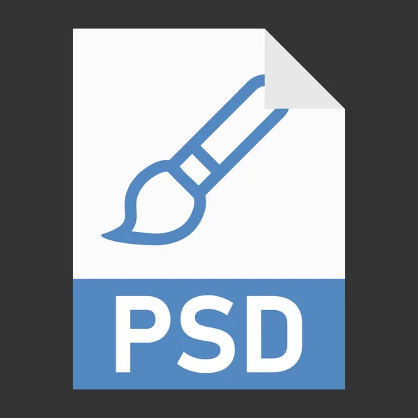 Modern Flat Design Psd File Icon Web — Stock Vector