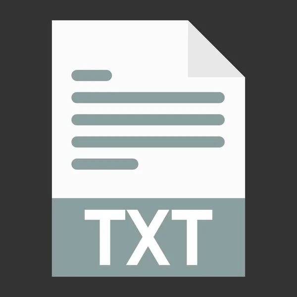 Diseño Plano Moderno Del Icono Del Archivo Txt Para Web — Vector de stock