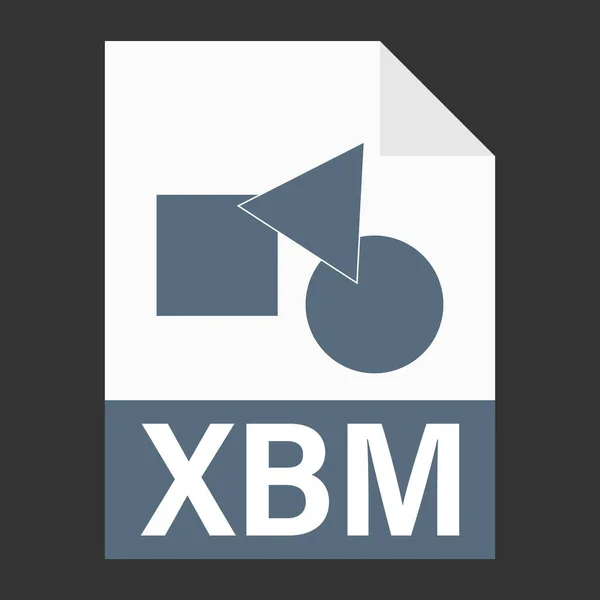 Modern Lapos Design Xbm Fájl Ikon Web — Stock Vector