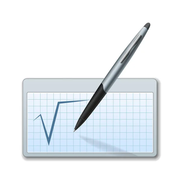 Programmaraam Voor Schrijven Pen Balpen Voor School Kleuterschool — Stockvector