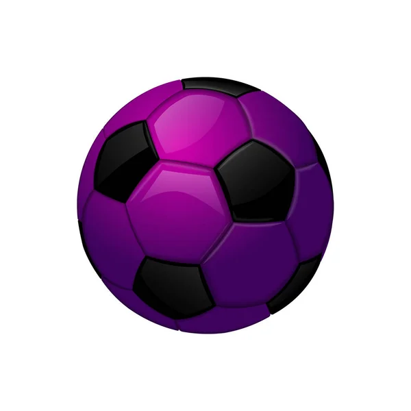 Fútbol Púrpura Pelota Fútbol Icono Del Equipo Deportivo — Vector de stock