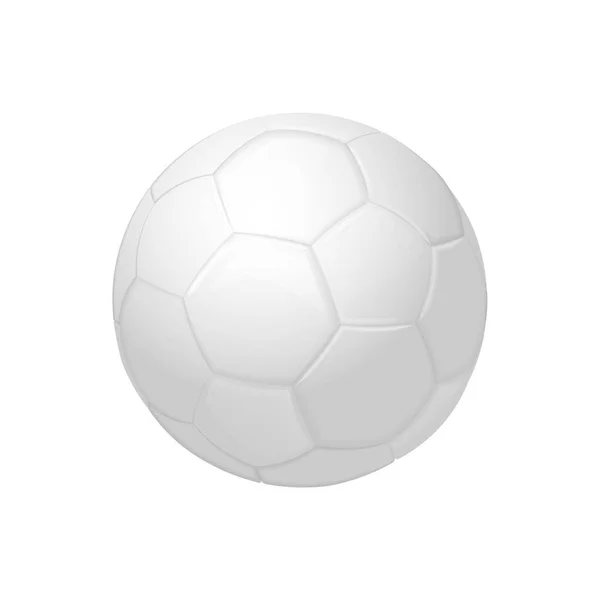 Vit Fotboll Eller Fotboll Sport Utrustning Ikon — Stock vektor