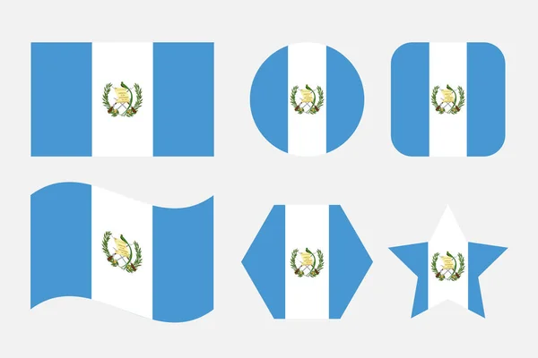 Guatemala Flagge Einfache Illustration Für Unabhängigkeitstag Oder Wahlen — Stockvektor