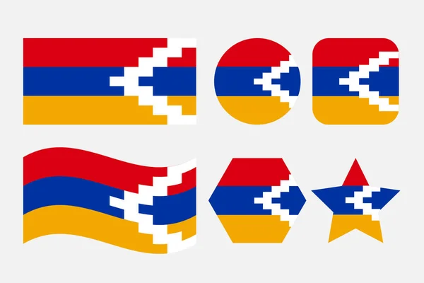 Artsakh Bandera Ilustración Simple Para Día Independencia Elección — Vector de stock