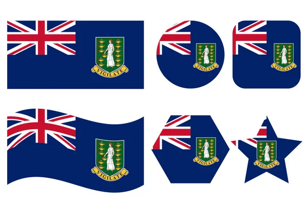 Britské Panenské Ostrovy Vlajka Jednoduchá Ilustrace Pro Den Nezávislosti Nebo — Stockový vektor