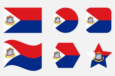 Sint Maarten bayrağı Bağımsızlık Günü veya seçim için basit bir örnekleme