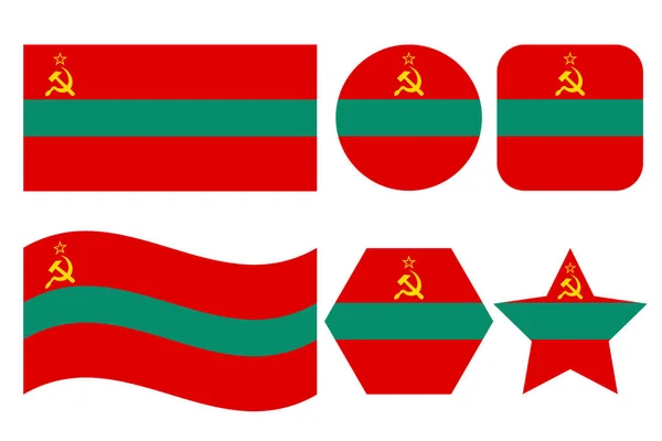 Transnistria 플래그 독립의 선거에 — 스톡 벡터