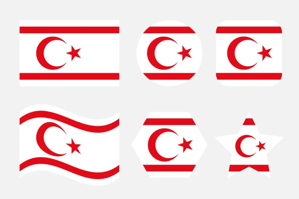 北塞浦路斯土耳其共和国国旗是独立日或选举的简单例证 — 图库矢量图片
