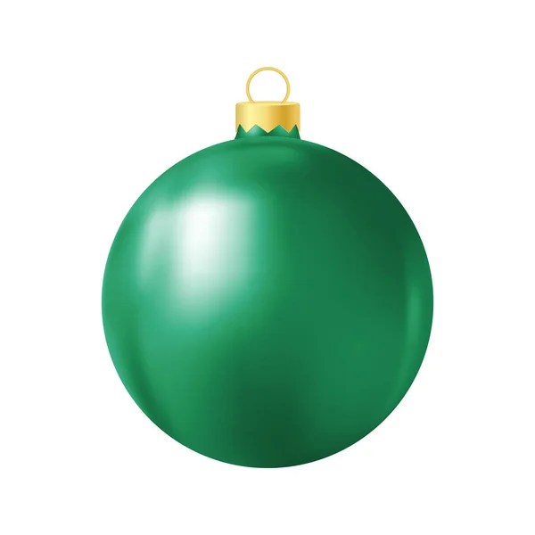 Juguete Árbol Navidad Verde Ilustración Realista Color — Vector de stock