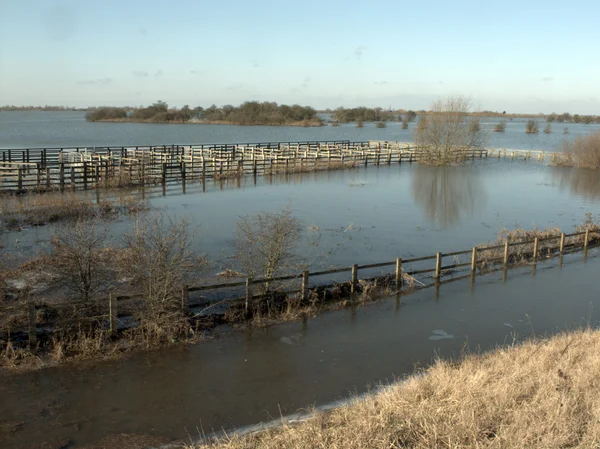 Welney, Old Bedford River and New Bedford Rive — Stock Photo, Image