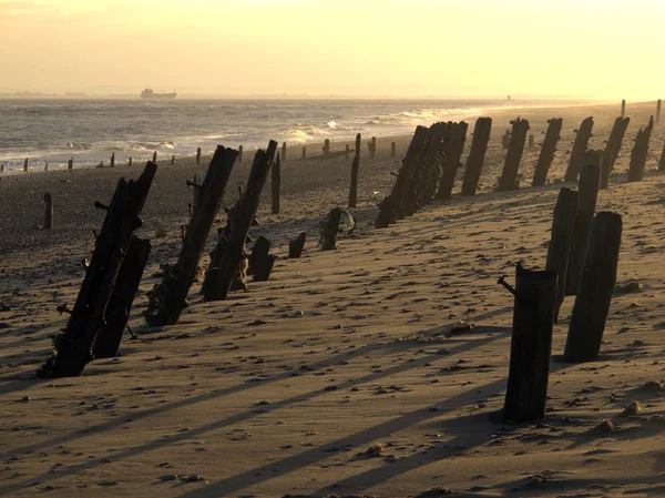 Strand, Verweigerungspunkt, — Stockfoto