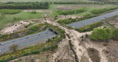 Ecoduct ecopassage or animal crossing over the A12 highway in the Netehrlands.