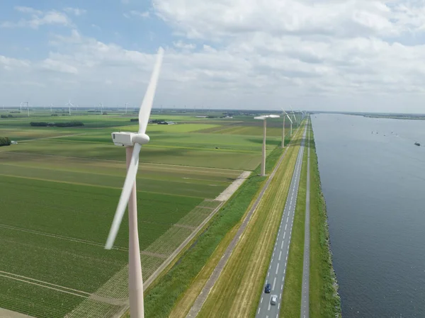 Windkraftanlage Nachhaltige Energieerzeugung Auf Einem Windpark Auf Dem Land — Stockfoto