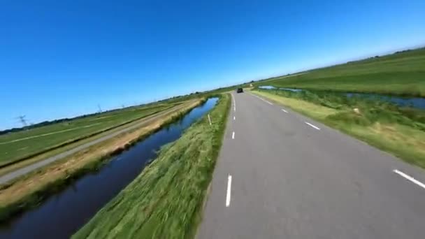 Amsterdam Juni 2022 Belanda Mengikuti Mobil Penumpang — Stok Video