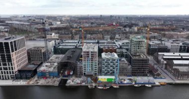 Amsterdam Oostenburg, 6 Mart 2022, Hollanda. Oostenburg, Amsterdam 'da yer alan üç Doğu Adasından biridir.