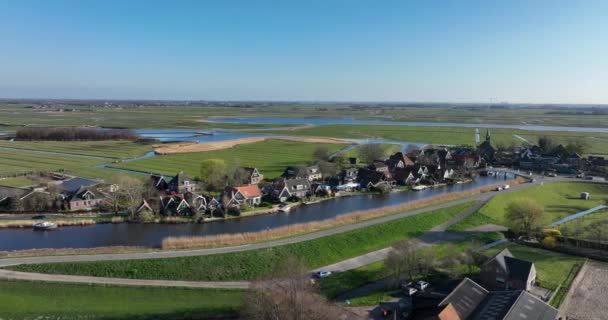 荷兰北部省份Alkmaar市的Driehuizen村 靠近Polder L和Eilandspolderzuid Noord Schermer — 图库视频影像