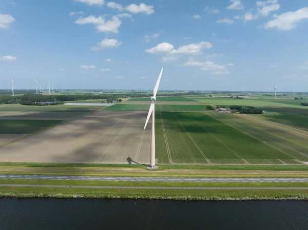 Windkraftanlage Nachhaltige Energieerzeugung Auf Einem Windpark Auf Dem Land — Stockfoto