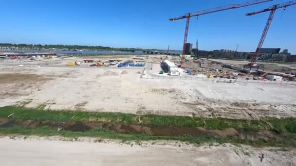 Amsterdam Mai 2022 Pays Bas Construction Site Construction Grue Acrobatique — Video