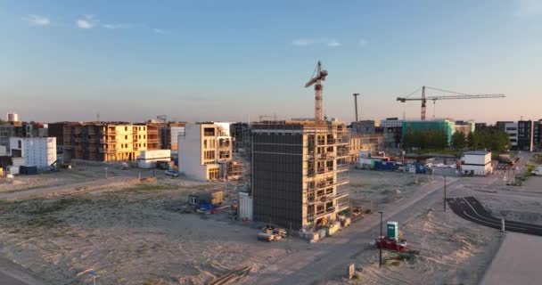 Amsterdam Června 2022 Nizozemsko Centrumeiland Staveniště Amsterdam Oost Vlastní Výstavba — Stock video