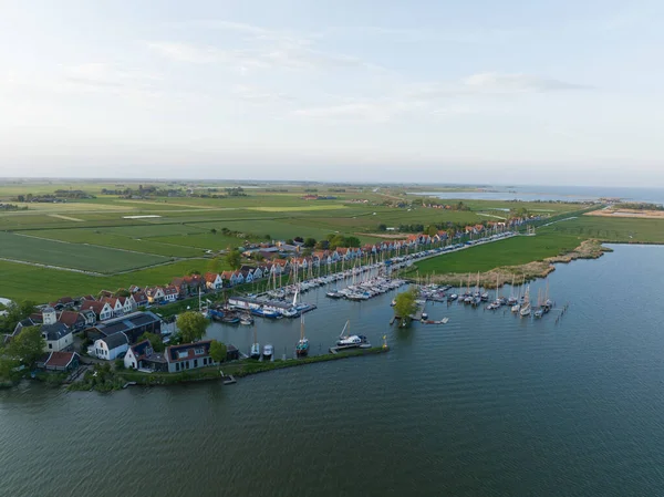 Durgerdam Dijkdorp Met Oude Traditionele Houten Huizen Het Noorden Van — Stockfoto