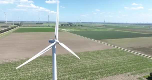 Zeewolde Ιουνίου 2022 Ολλανδία Vestas Σύστημα Ανεμογεννητριών Βιώσιμη Παραγωγή Ενέργειας — Αρχείο Βίντεο