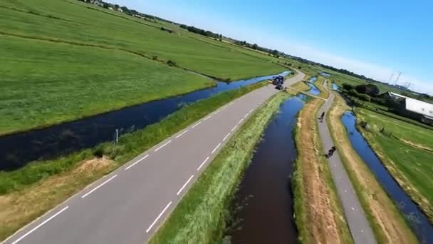 Amsterdam Czerwca 2022 Holandia Podążając Samochodem Osobowym — Wideo stockowe