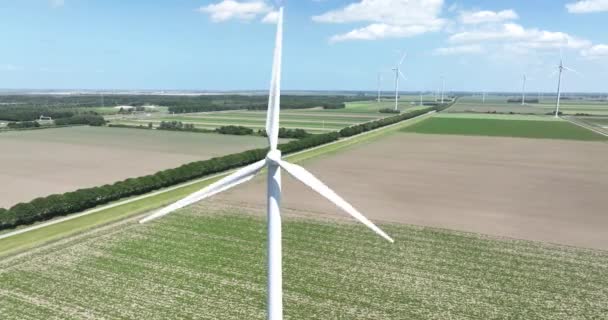 Zeewolde Června 2022 Nizozemsko Vestas Větrné Turbíny Systém Udržitelné Výroby — Stock video