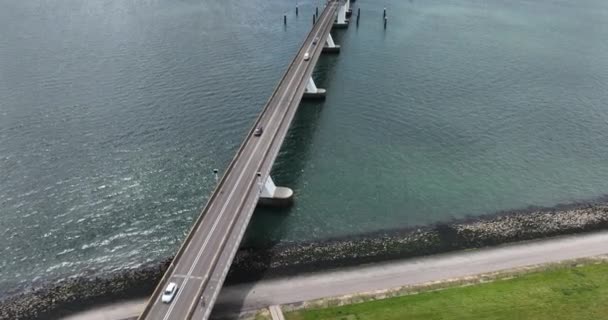 Ponte Zeelandbridge Infinity Ponte Lontananza Vista Drone Aereo Parte Dei — Video Stock