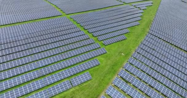 Solar Panels Green Clean Alternative Renewable Energy Resource System Ecologic — Stock Video