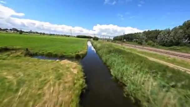 Утрехт Июля 2022 Года Нидерланды Беспилотный Поезд Nederlandse Высокой Скорости — стоковое видео