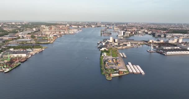 Amsterdam Westhaven Port Westelijk Havengebied Amsterdam North Sea Canal Heavy — Video