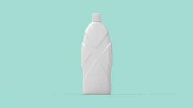 3D rendering of an empty blank packaging bottlemock up product. Standing in an empty space promotional give away skin and hair care product template. Isolated.