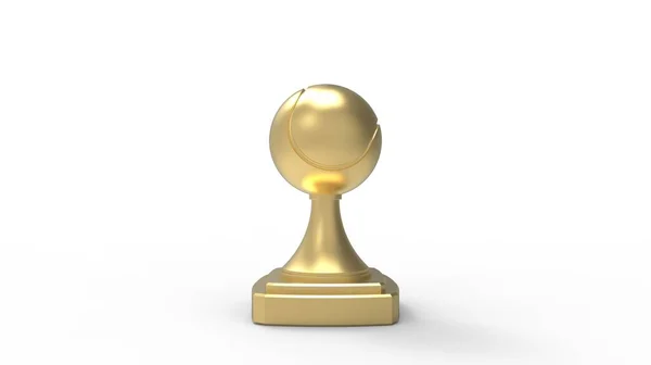 Rendering Golden Precious Soccer Football Award Thropy Championship Award Achievement — Stock Photo, Image