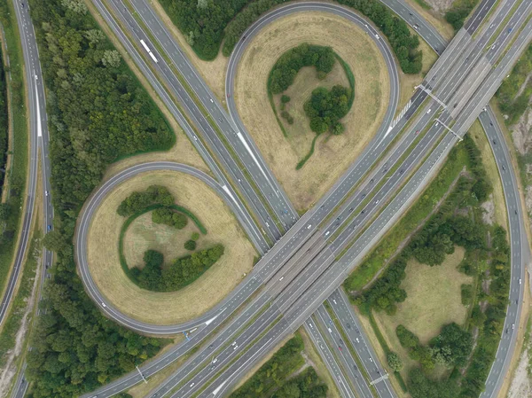Lunetten Junction Dutch Traffic Interchange Connection A12 A27 Motorways Located — Stockfoto