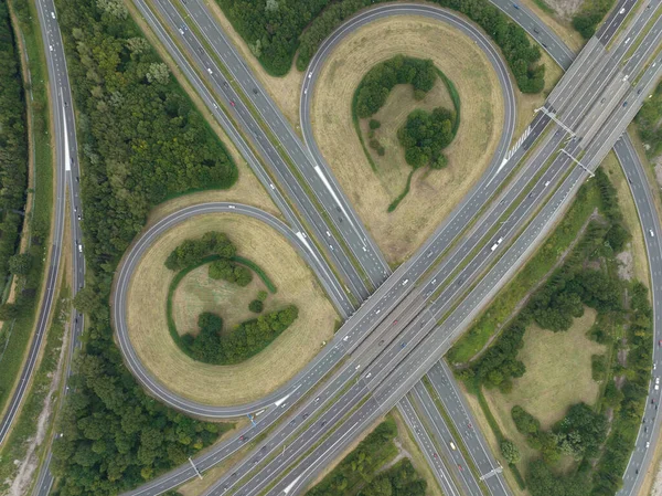 Lunetten Junction Dutch Traffic Interchange Connection A12 A27 Motorways Located — Stockfoto
