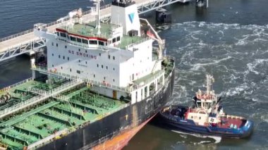 Amsterdam Westhaven, 23th of July 2022, The Netherlands. VELOS LEO chemical and Oil Products Tanker ship vessel in the port of Amsterdam. Sailing under Marshall Islands flag
