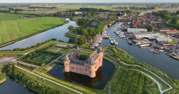 Castelo Medieval Fortaleza Restaurado Monumento Cultural Património Para Fins Museu — Vídeo de Stock