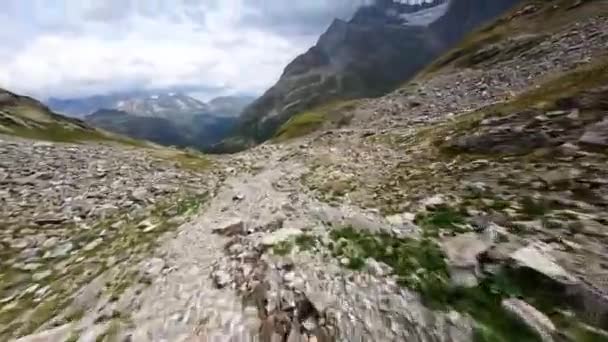 Switzerland Susten Pass Mountain Pass Swiss Alps Connecting Innertkirchen Wassen — Stok Video