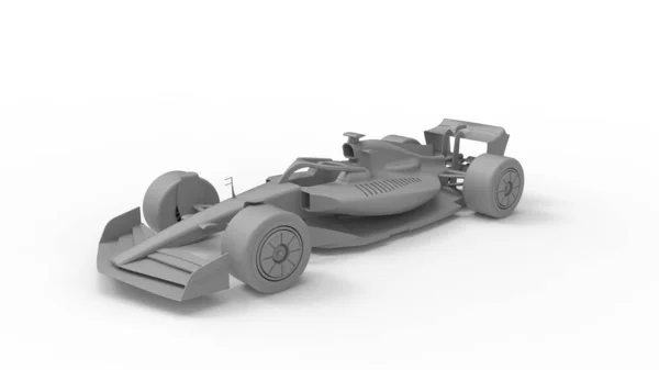 モータースポーツレースカーブランクコンピュータ生成モデルの3Dレンダリング V12 V10高速空力レースカー 選手権は極端なスポーツを競う 自動車レーサーだ 空白のテンプレート — ストック写真