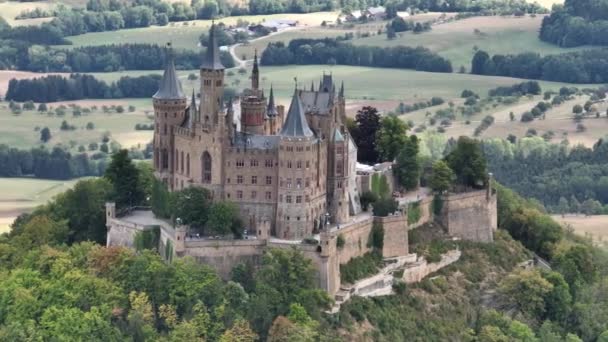 Burg Hohenzollern Castle Municipalities Hechingen Bisingen Germany Medieval Castle Hohenzollern — Wideo stockowe