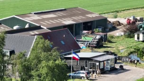 Farmers Protest Netherlands Dutch Flag Upside Protest Actions Different Groups — Stockvideo