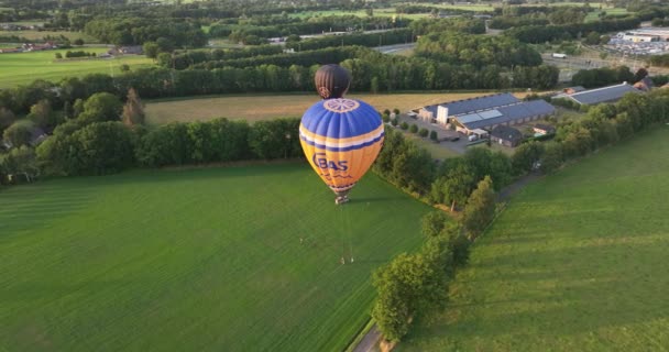 Barneveld 3Th August 2022 Netherlands Bas Balloon Rides Balloon Sailing — Stock video