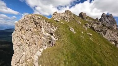 The Dolomites are a mountain range in Italy that is part of the Southern Limestone Alps hiking outdoor trekking beautifull majestic rugged cliffs with green grass. Unesco world heritage landscape