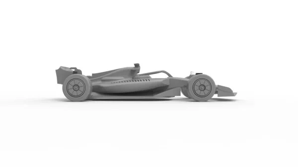 Rendering Van Een Motorsport Race Auto Blanco Computer Gegenereerd Model — Stockfoto