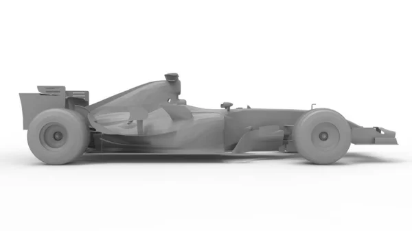 Rendering Van Een Motorsport Race Auto Blanco Computer Gegenereerd Model — Stockfoto